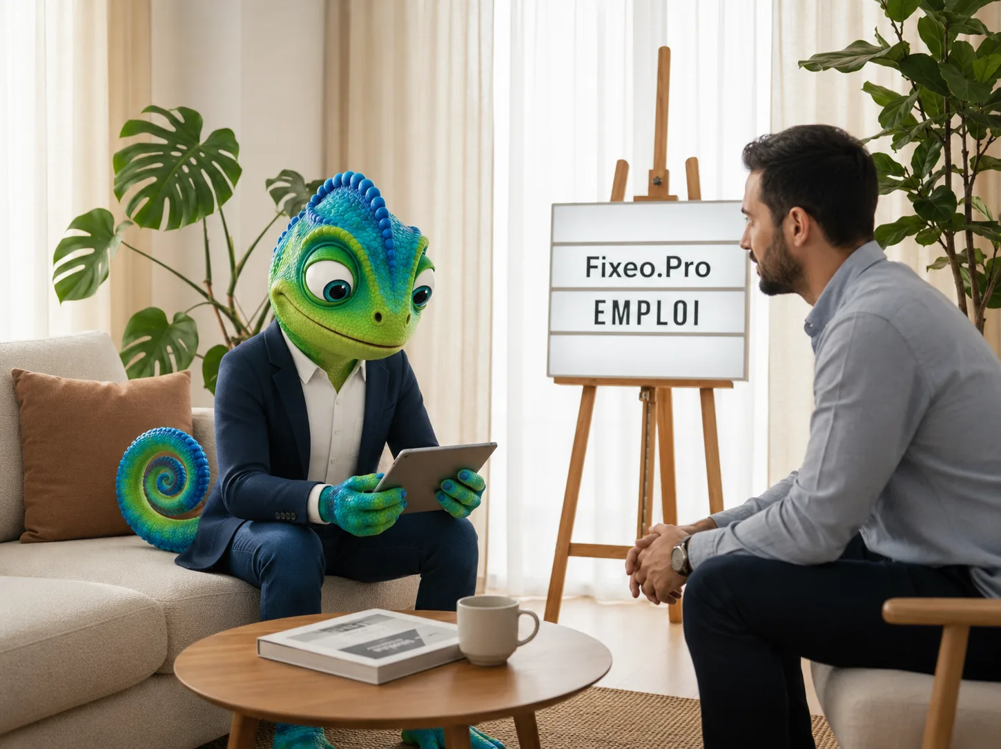 💼 Illustration Fixy pour la catégorie Emploi sur Fixeo.Pro