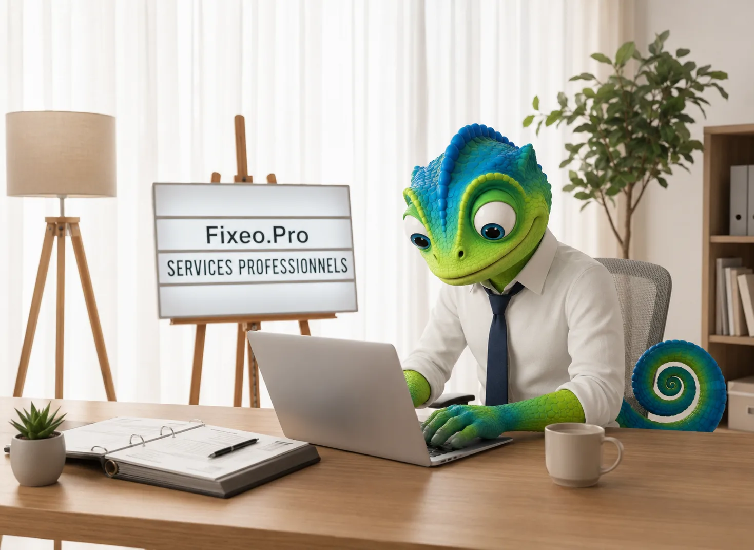 📈 Illustration Fixy pour la catégorie Services aux pros sur Fixeo.Pro