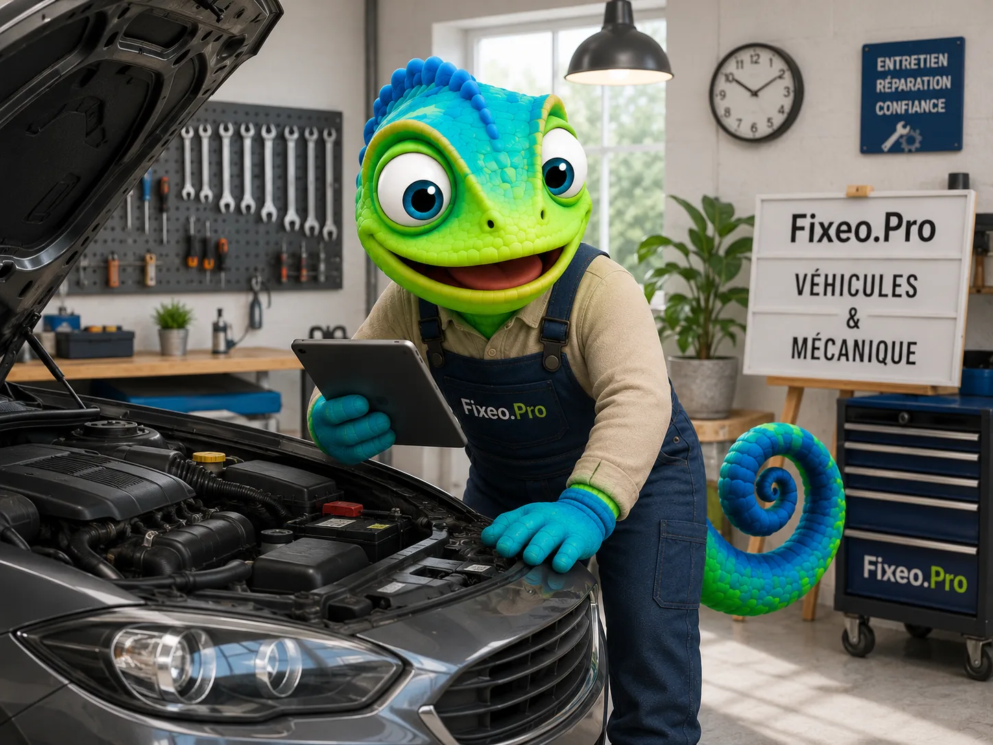 🚗 Illustration Fixy pour la catégorie Véhicules et Mécanique sur Fixeo.Pro